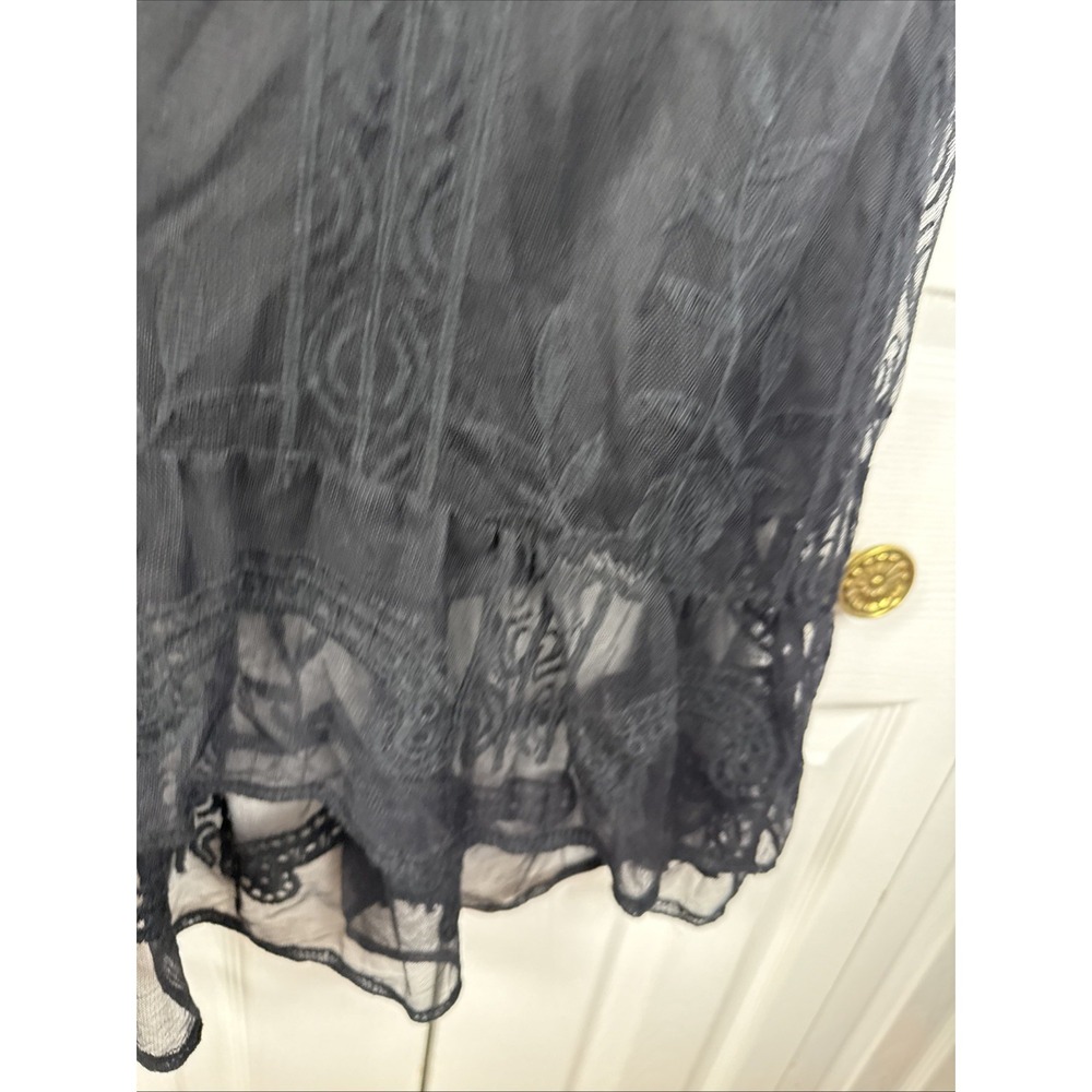 Reba Dress Size L Large Black Lace High Low Maxi Western Goth NEW WITH TAGS - Picture 6 of 16